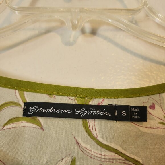 Gudrun Sjoden Green and Yellow Floral Midi Dress - Picture 2 of 9